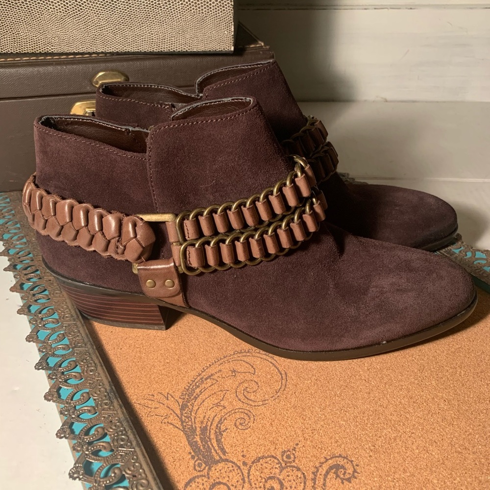 Sam Edelman Braided Leather Booties (S10)